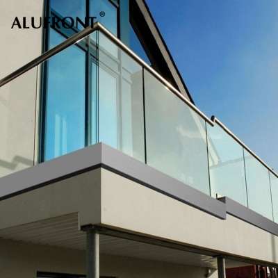 Standoff Balcony Railing Stainless Steel Glass Slot Handrail