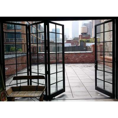 Low-e Internal Bi Folding French Glass Aluminum Alloy Door