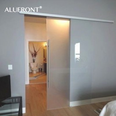 Modern design frameless glass sliding interior door sliding barn door window