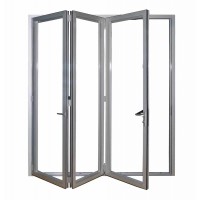 Australia style aluminum profile double glass folding doors front door