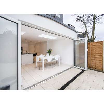 Thermal Break Bifold Folding Double Glass Cheap Bi-fold Aluminum Door