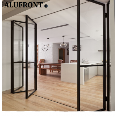 AS2047 certificated toughened safety double glass aluminium bi folding doors