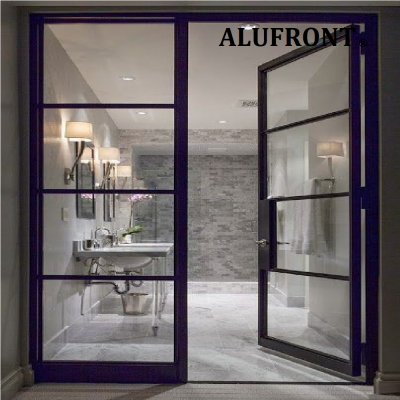 Modern Front Aluminium  Glass Door for Entry