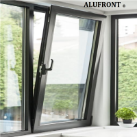 European standard toughened safety double glass aluminium tilt and turn window