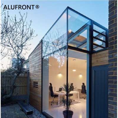 ALUFRONT Aluminium fixed window corner butt joint glass window