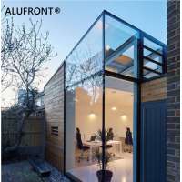 ALUFRONT Aluminium fixed window corner butt joint glass window