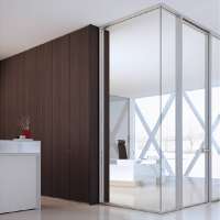 Aluminum Frame Sound Proof Clear Office Glass Partition