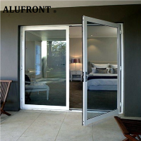 ALUFRONT aluminum french door with double glazed with Australia Standard