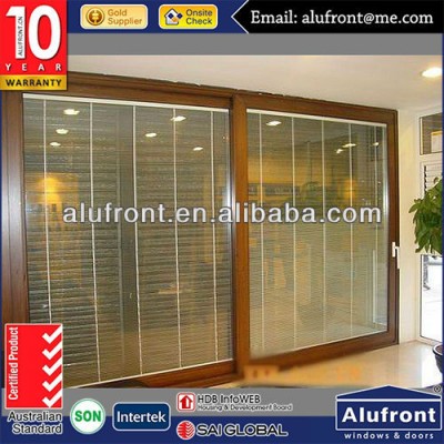 Factory price white pvc tempered balcony sliding glass door for buildings