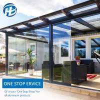 GF aluminum solarium windows for sunroom construction sunlight house aluminum alloy glass sun house