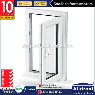 UPVC profile pvc swing window with grill design with cheap price