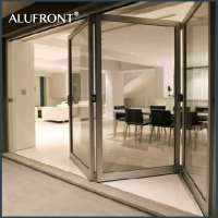 patio accordion folding doors internal aluminium frame glass bi folding door