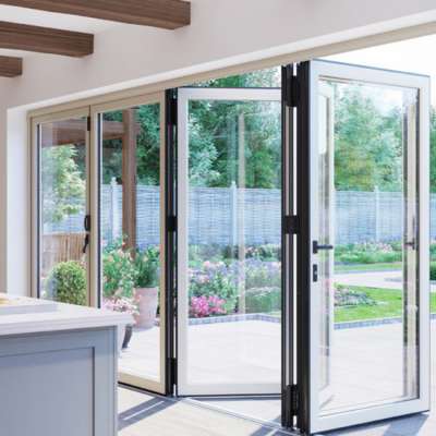 Heat Insulation Veranda Bi-fold Excellent Double Glaze Insulated Folding Door For House