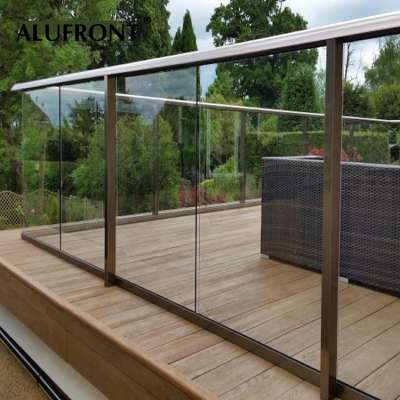 Balcony System Spigot Glass Railing Aluminum Handrail