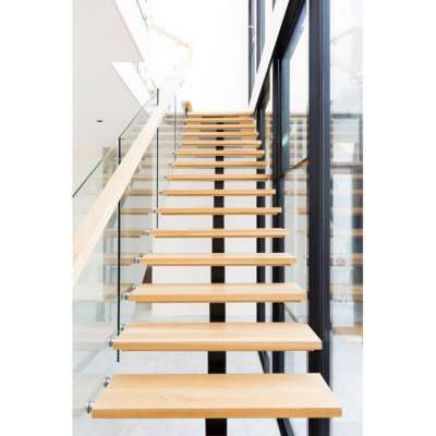 High quality Loft indoor iron straight mono stringer floating staircase