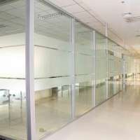 Aluminum Alloy Frame Office Wall Glass Partition