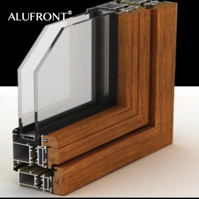 European Standard Aluminum Wood Cladding Tilt and Turn Window/Aluminum Window