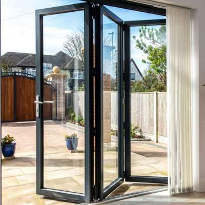 Thermal Break Bi-fold Cheap Bi Folding Double Glass Bifold Aluminum Door