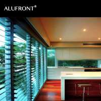 Aluminium Framed Glass louvres with motorised opening design